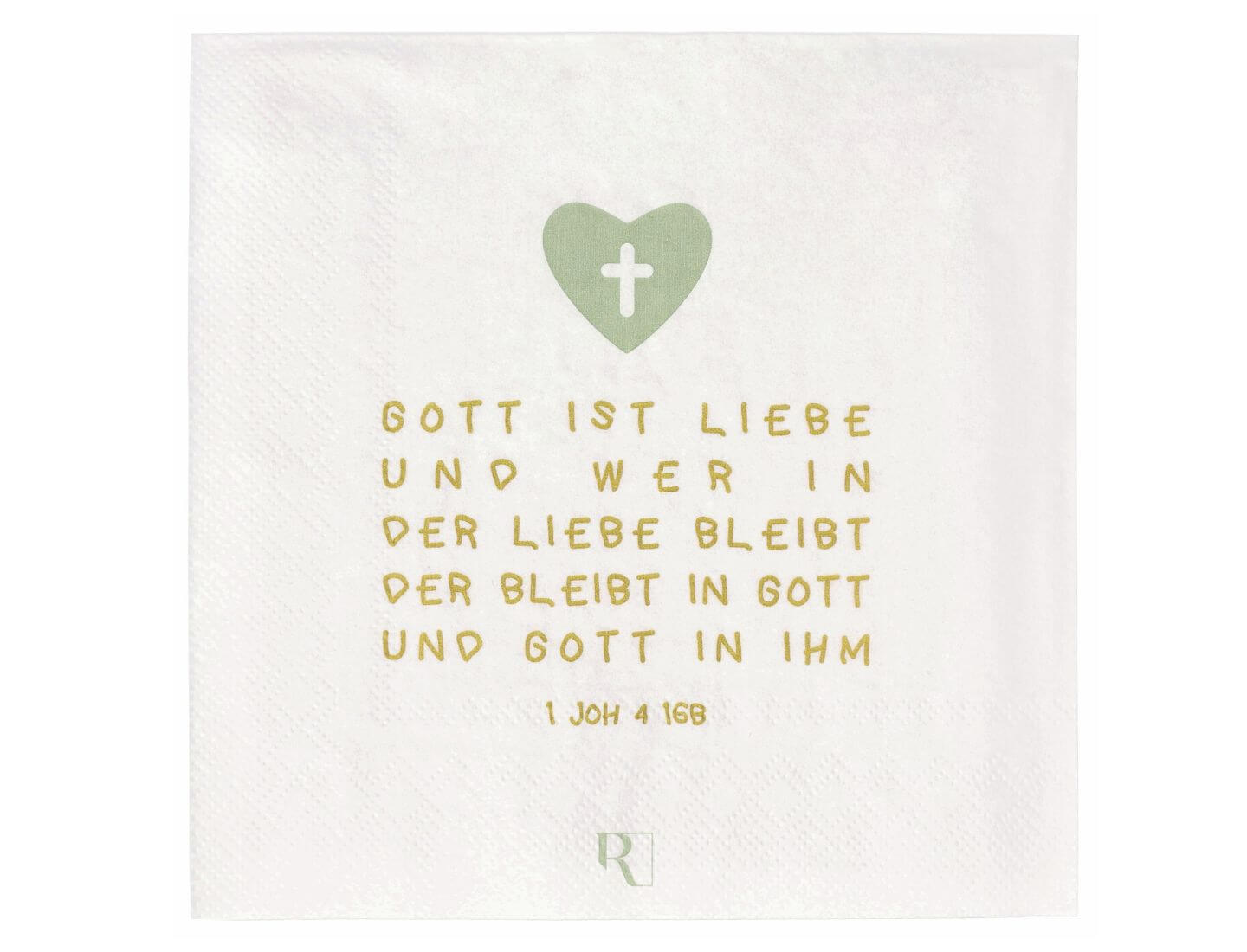 Serviette Gott ist die Liebe