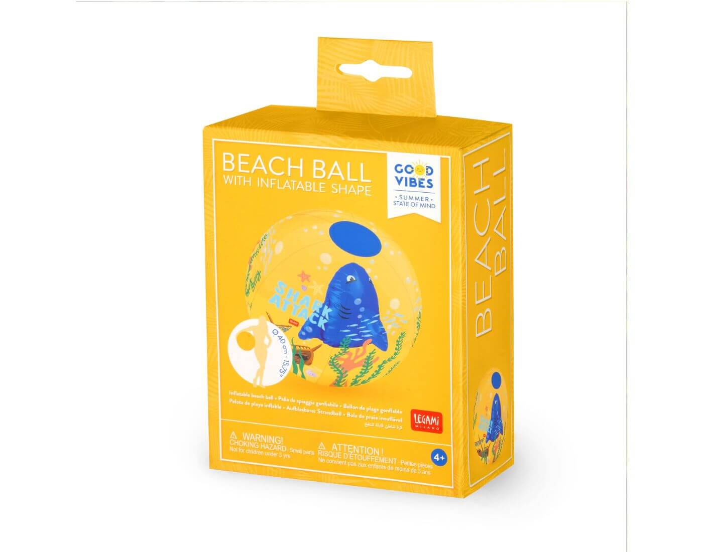 legami-strandball-shark-2-1 Aufblasbarer Strandball - Shark
