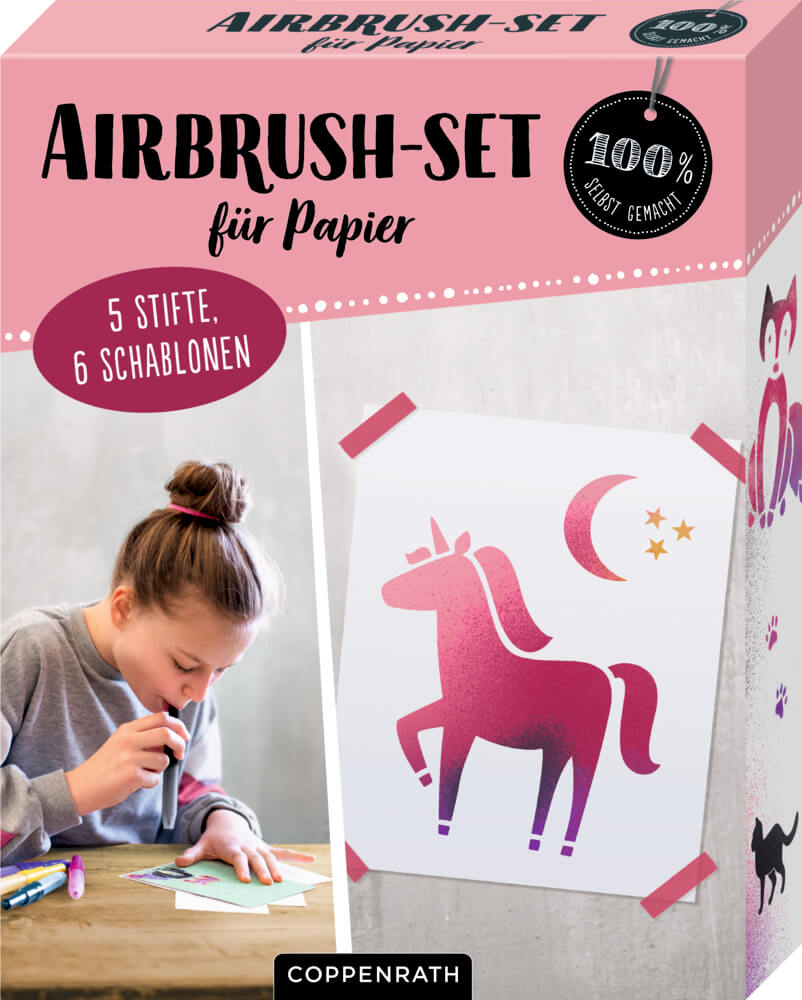 Airbrush-Set für Papier - 100% selbst gemacht