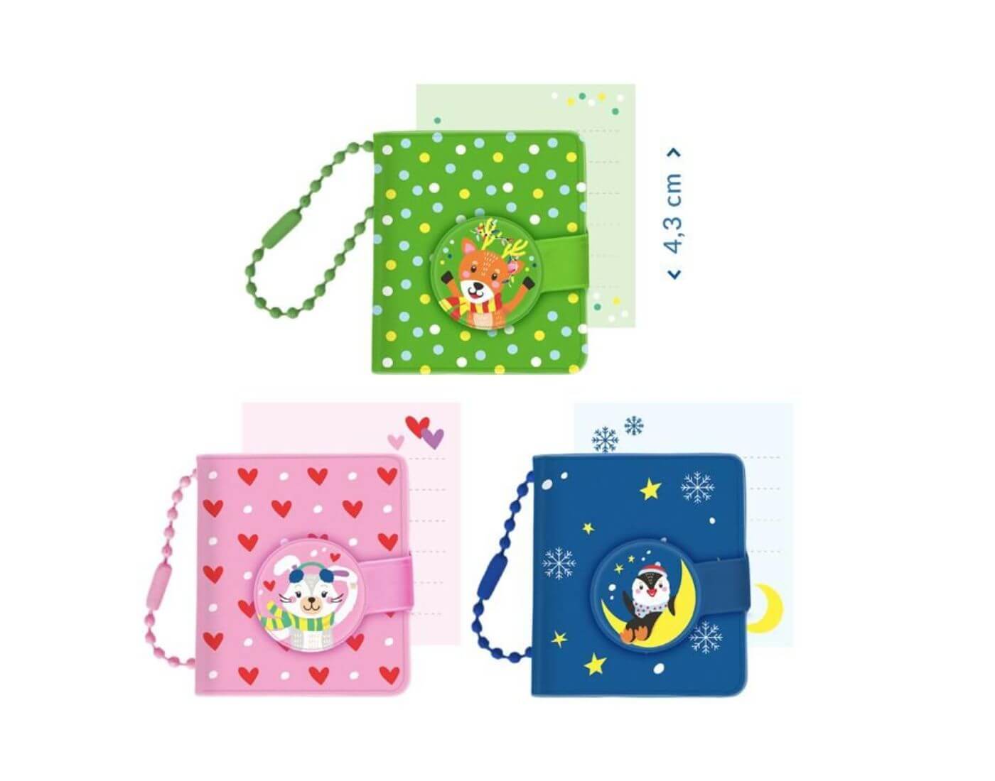 MAGIC MOMENTS Snow Friends Mini-Notizbuch mit Anhänger (einzeln) MAGIC MOMENTS Snow Friends Mini-Notizbuch mit Anhänger (einzeln)
