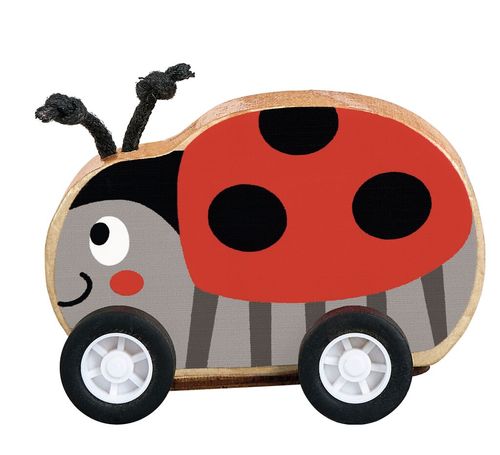 Krabbelkäfer Flinkes Rückziehtier aus Holz (versch. Motive)