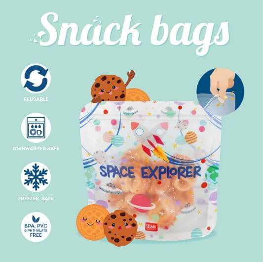 Legami Snack bags 3er Set Space Explorer