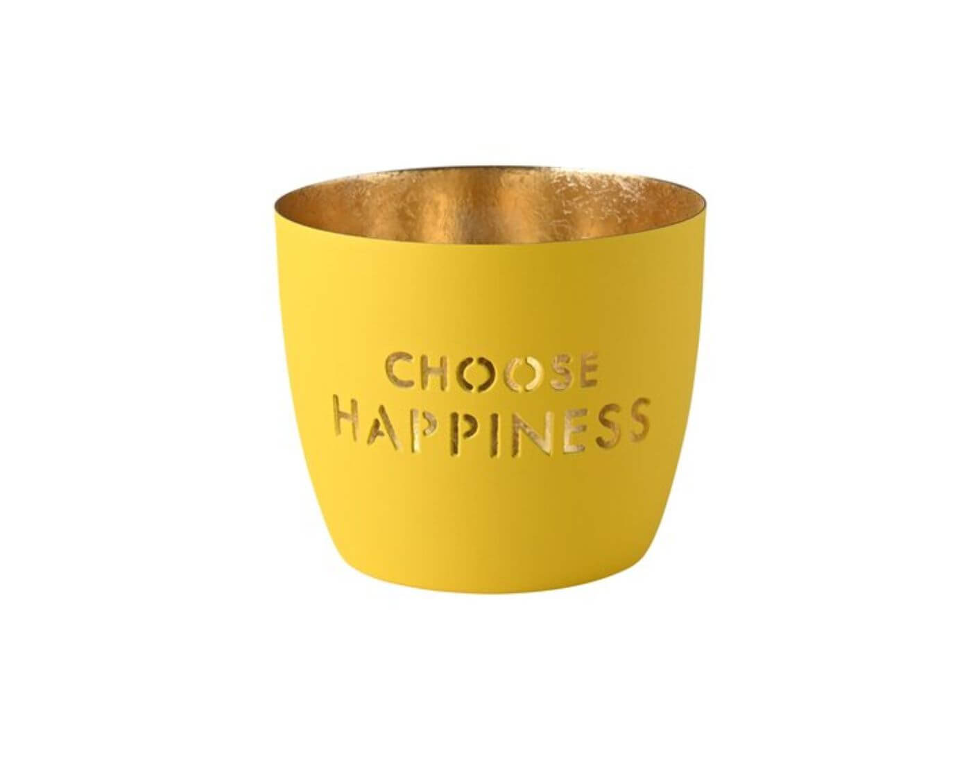 MADRAS, WINDLICHT, M, CHOOSE HAPPINESS, GELB/GOLD