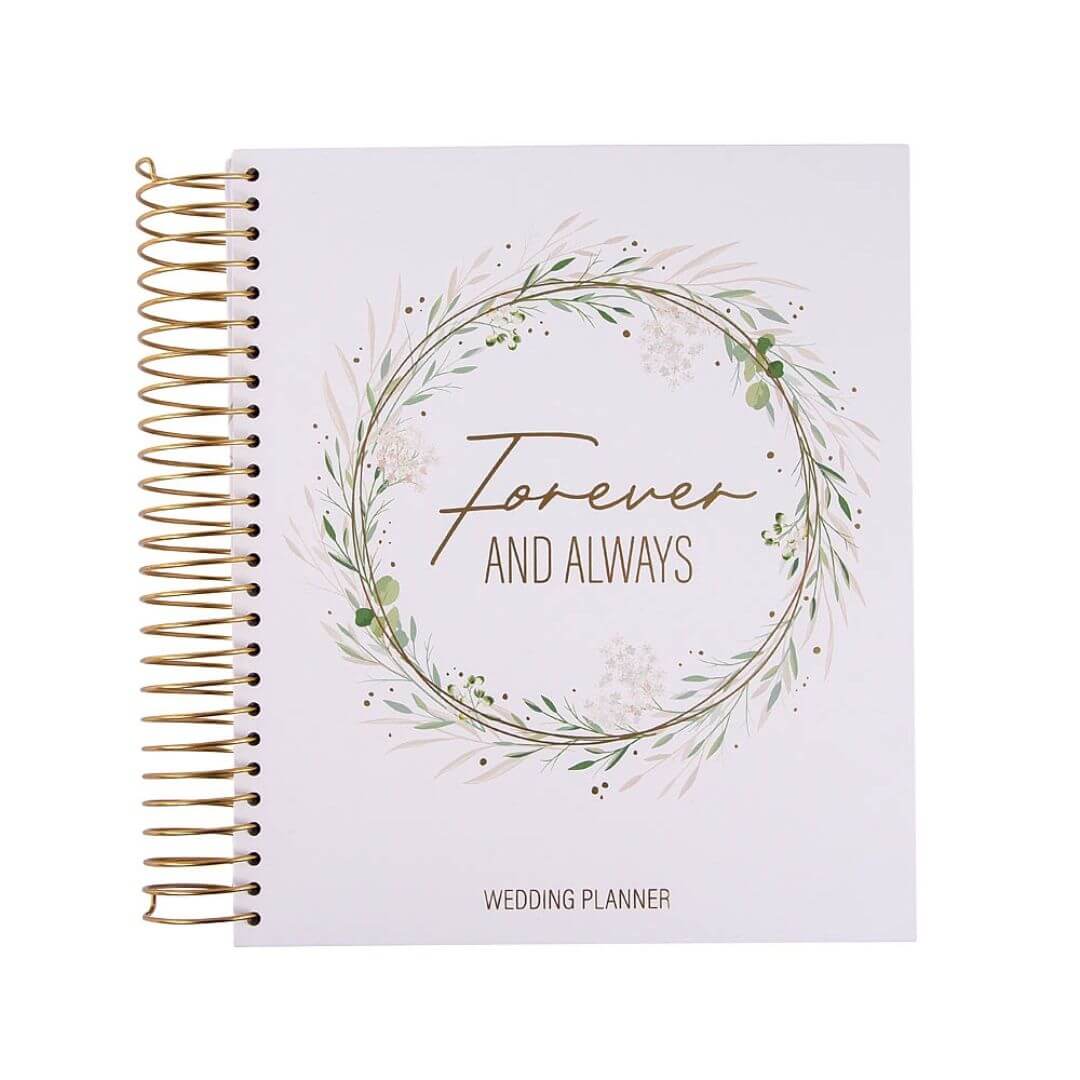 artebene-hochzeit-planer-3 Hochzeitsplaner Spirale Forever and Always Weiß Gold