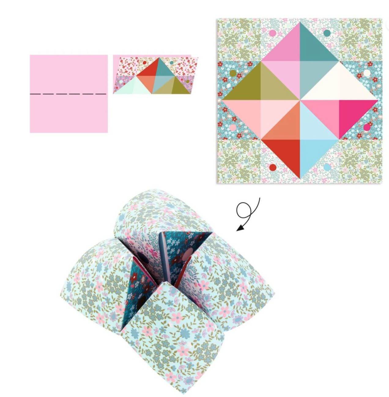 o4 Origami: Himmel und Hölle Blumen
