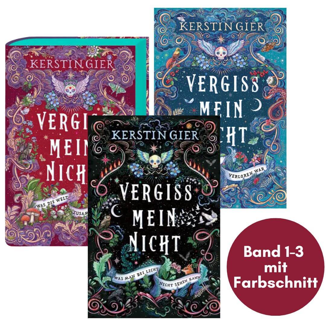 Kerstin Gier: Vergissmeinnicht 1-3 (MIT FARBSCHNITT)