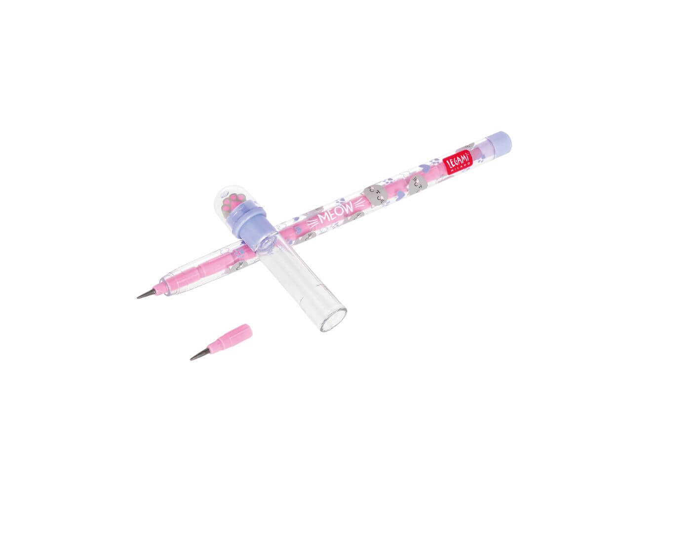 Stapelbarer Bleistift mit Radiergummi - Take a Tip Kitty
