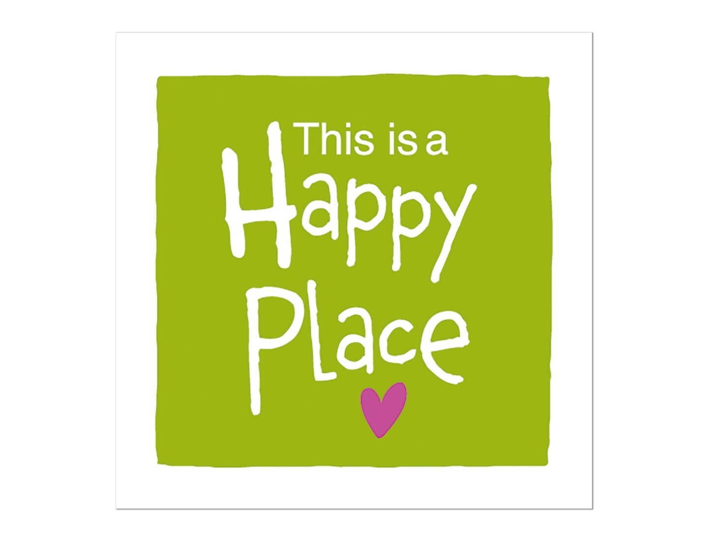 Serviette Happy Place Grün