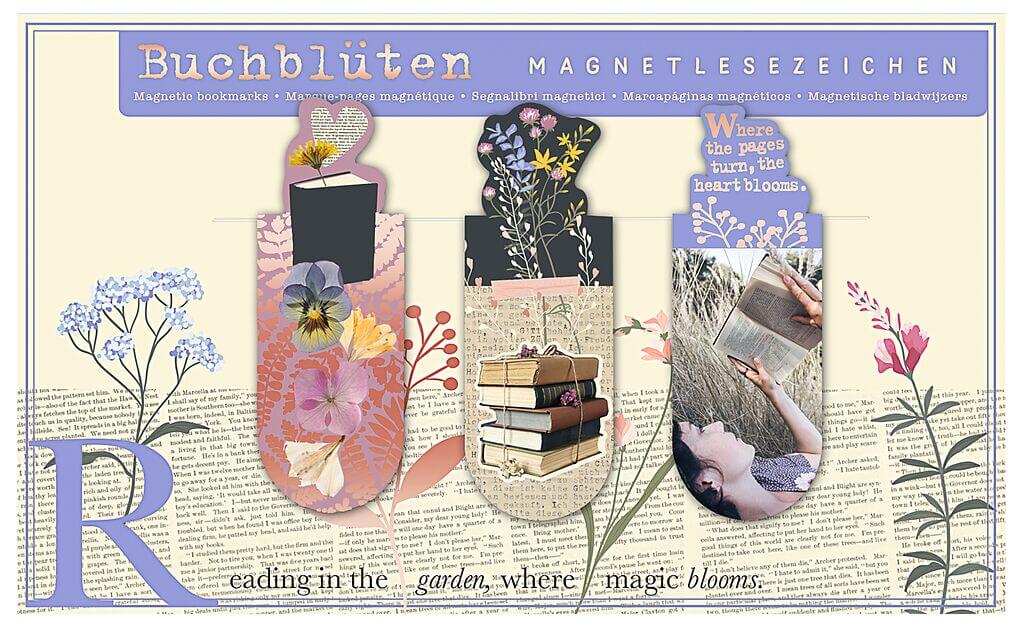 libri_x - Magnetlesezeichen Buchblüte