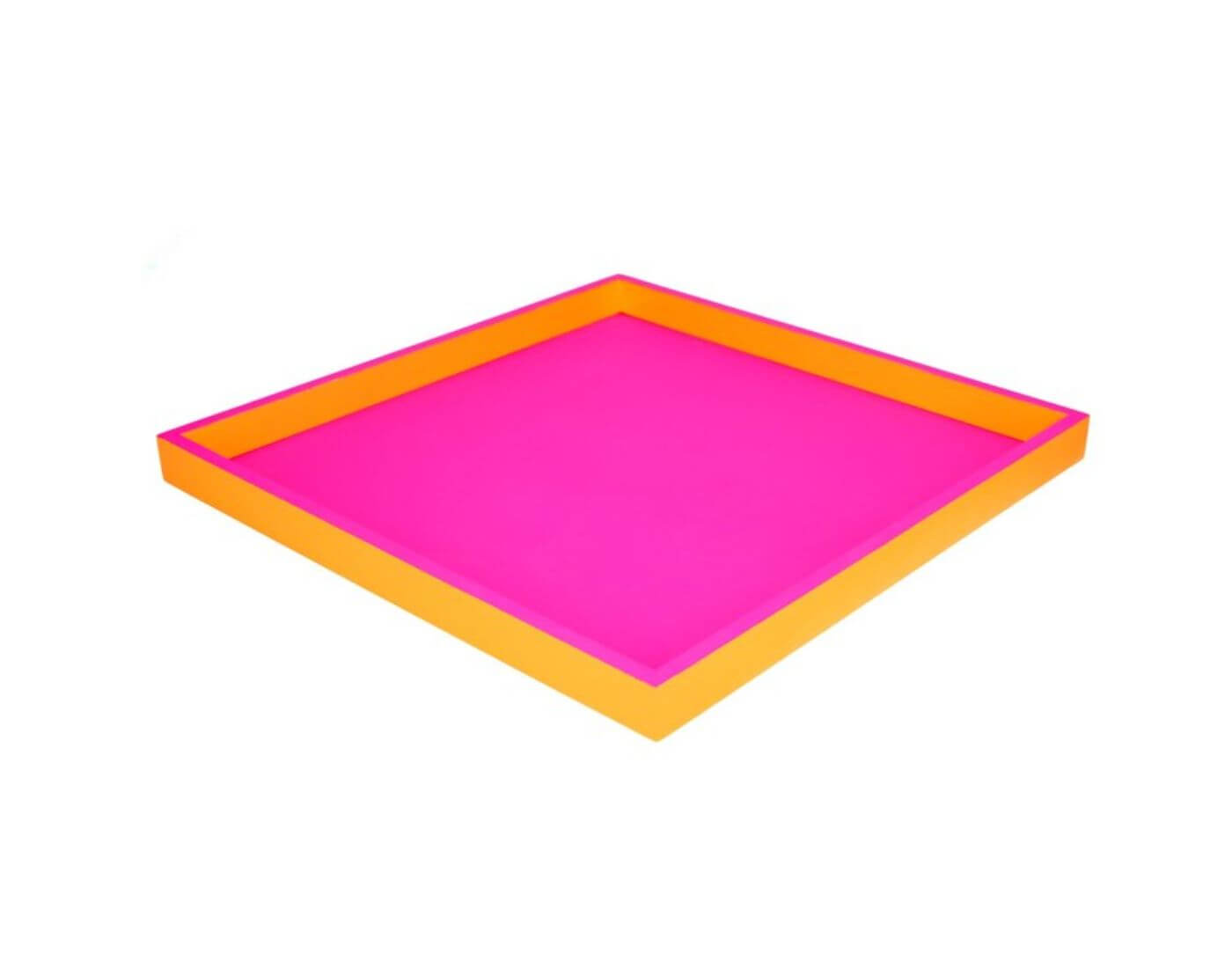 Neo, Tablett, quadratisch, 2 farbig, neon pink/ neon orange