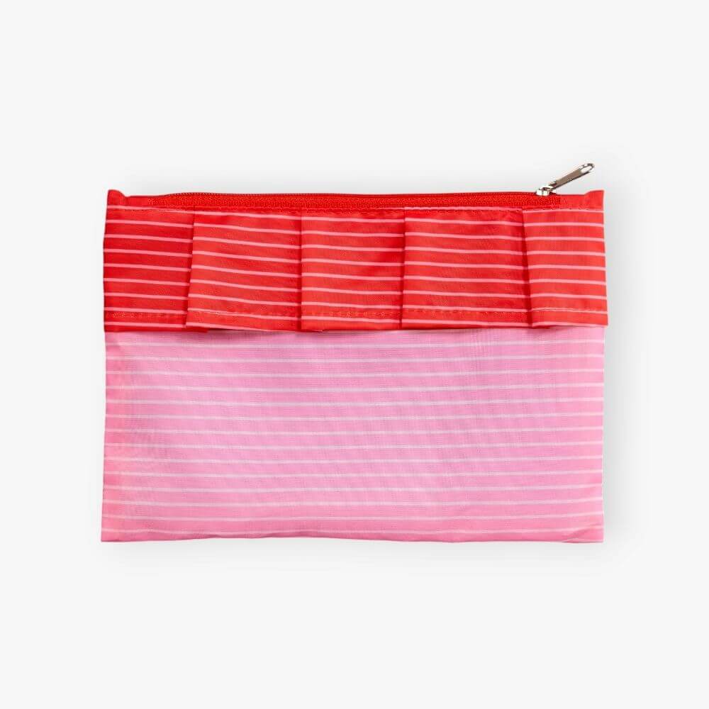 Easy Bag Volant Streifen pink-rot