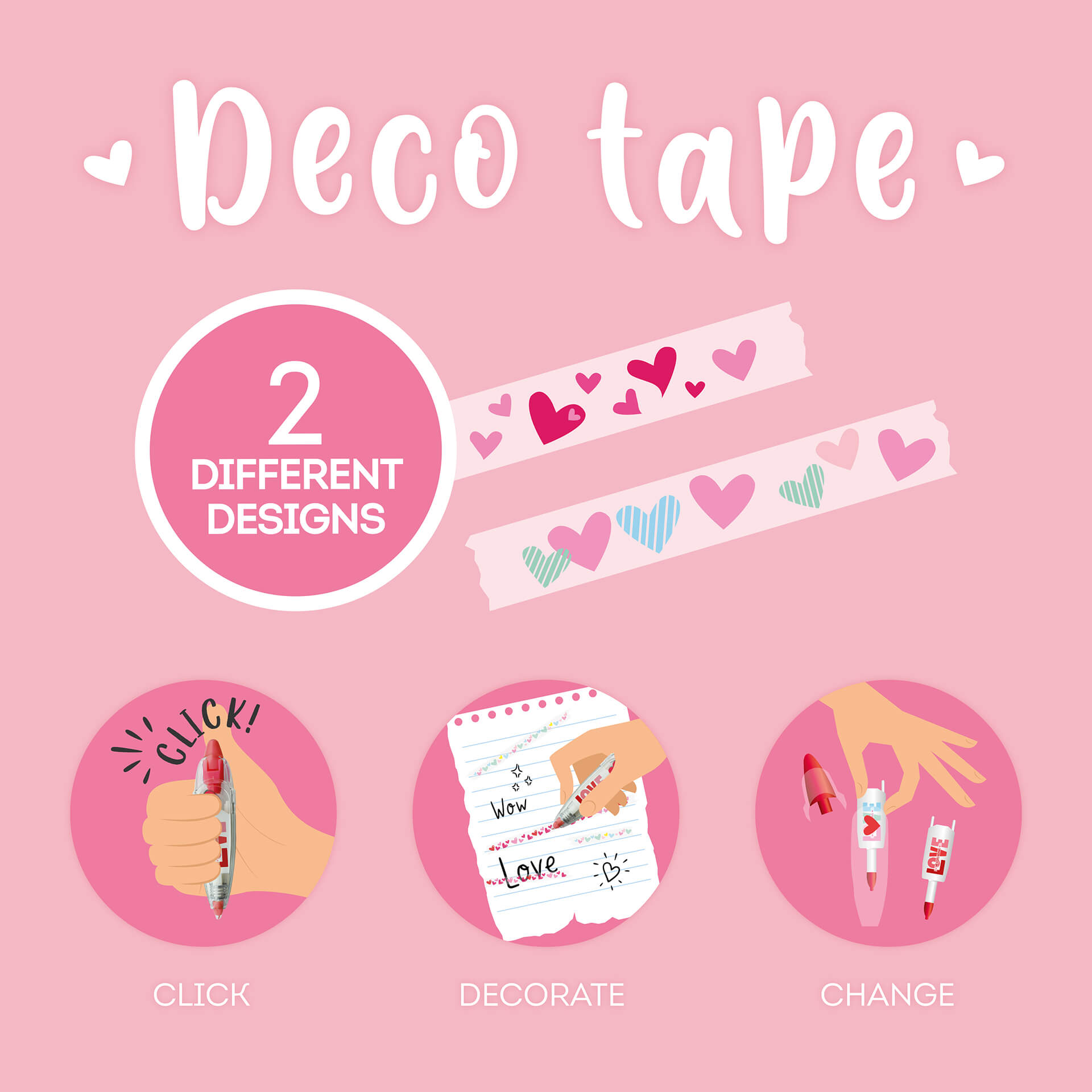 DT0001_2-1 Stift mit Dekoband - Deco Tape