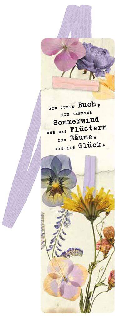 libri_x - Lesezeichen mit Band Buchblüte