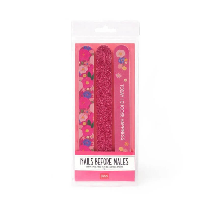 3 Nagelfeilen im Set - Nails Before Males - Flowers