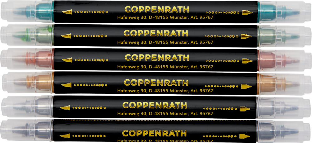 Metallic Brushpens: Grün - 100% selbst gemacht