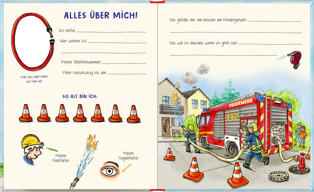 Freundebuch: Bunte Fahrzeuge - Meine Kindergartenfreunde
