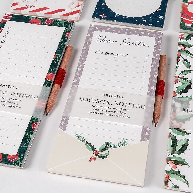 Magnet Notizblock mit Bleistift Weihnachten einzeln (versch. Motive)
