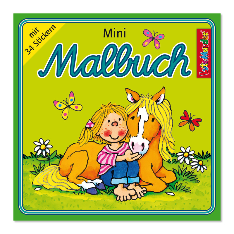 13084_03 Mini-Malbücher mit Stickern, verschiedene Motive, einzeln