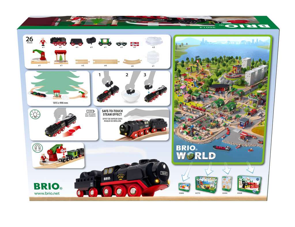 BRIO Batterie-Dampflok Weihnachts-Set