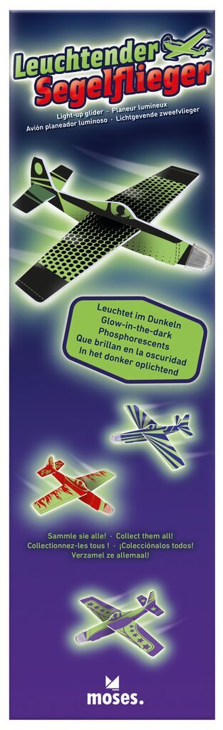 Leuchtender Segelflieger - Glow in the dark (einzeln)
