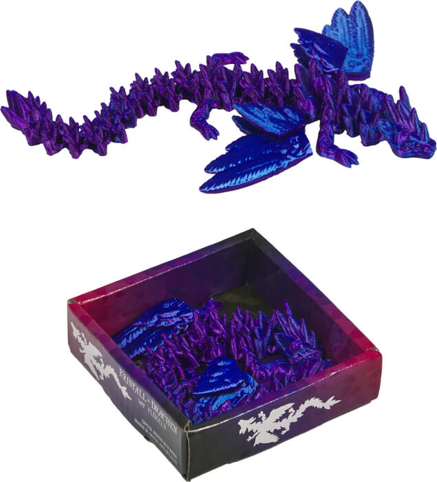 Kristall-Drache mit Flügeln - Kristalltier (einzeln)