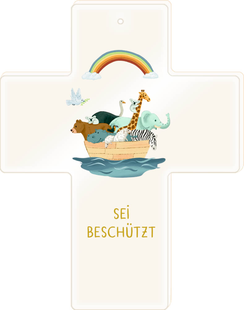 Mein Taufkreuz (Porzellan) - Sei beschützt Mein Taufkreuz (Porzellan) - Sei beschützt