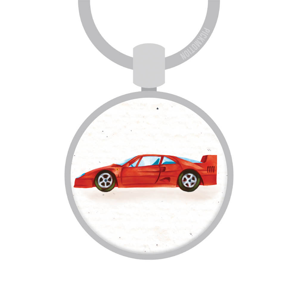 Schlüsselanhänger red racing car