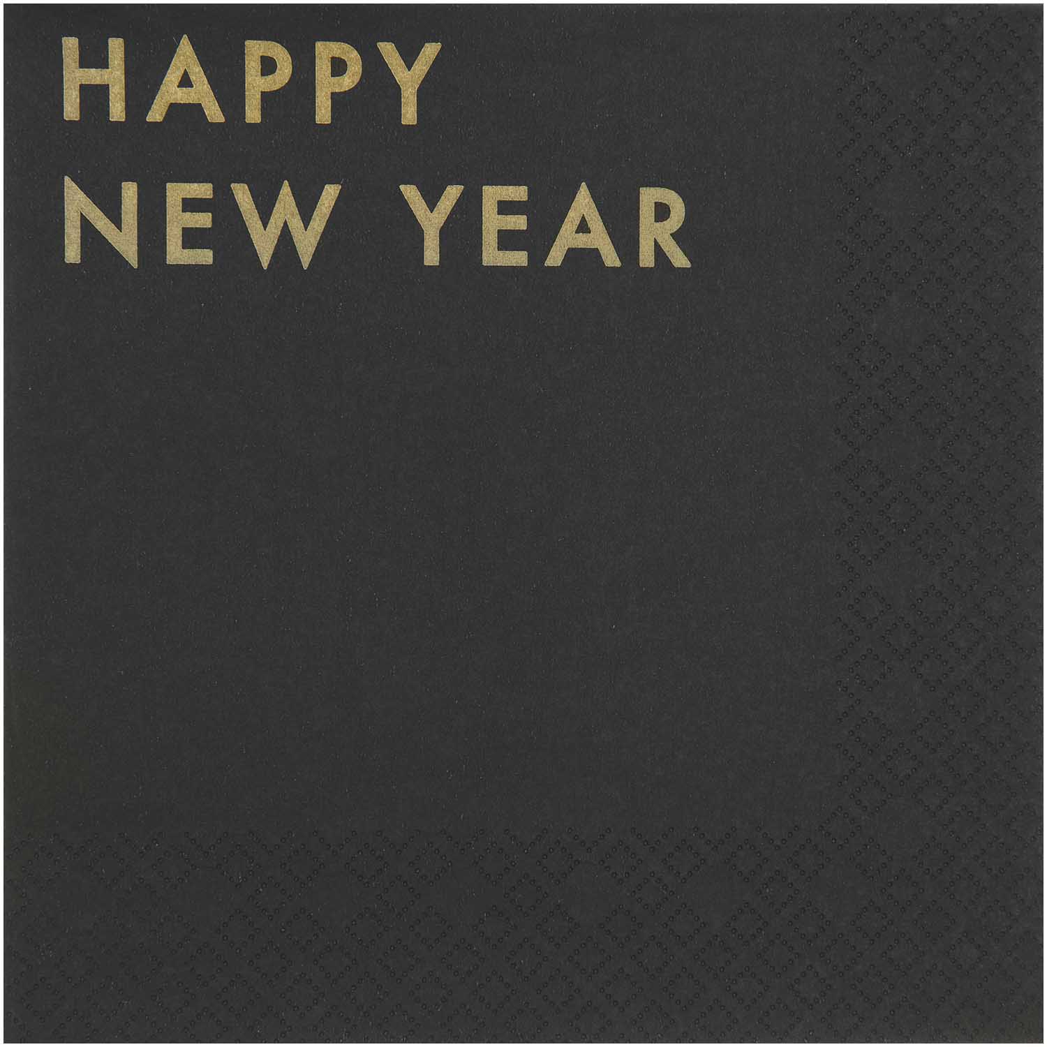 Servietten, Happy New Year schwarz