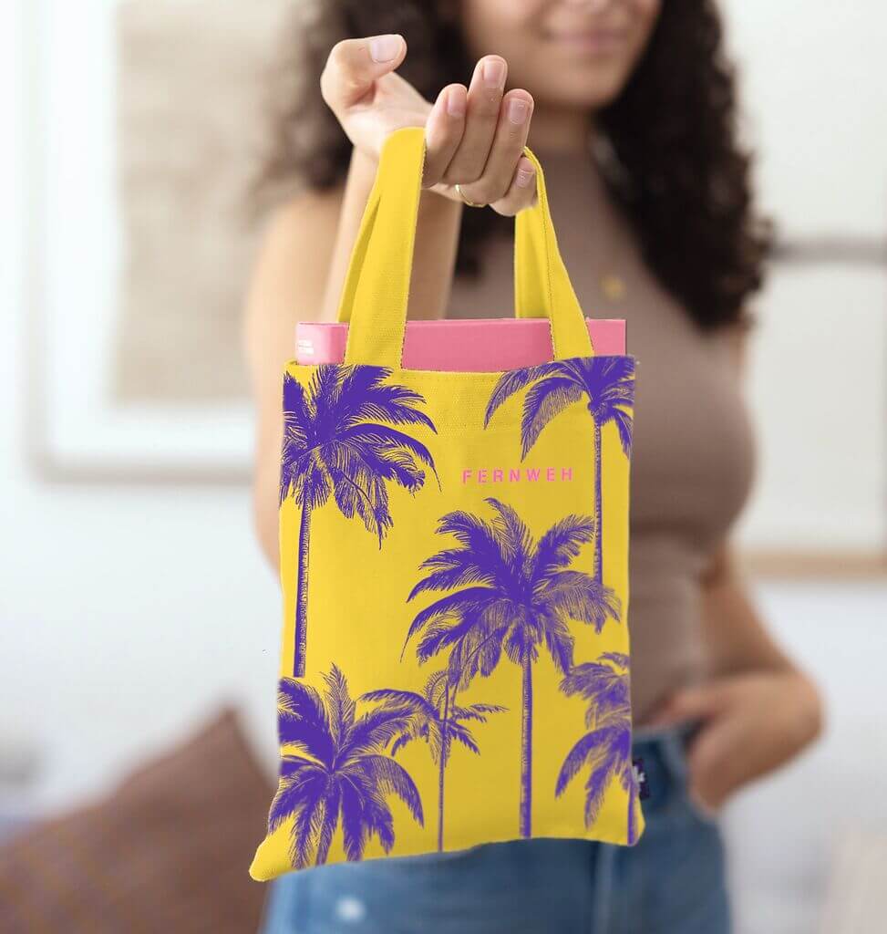 Fernweh - Büchertasche Palmen