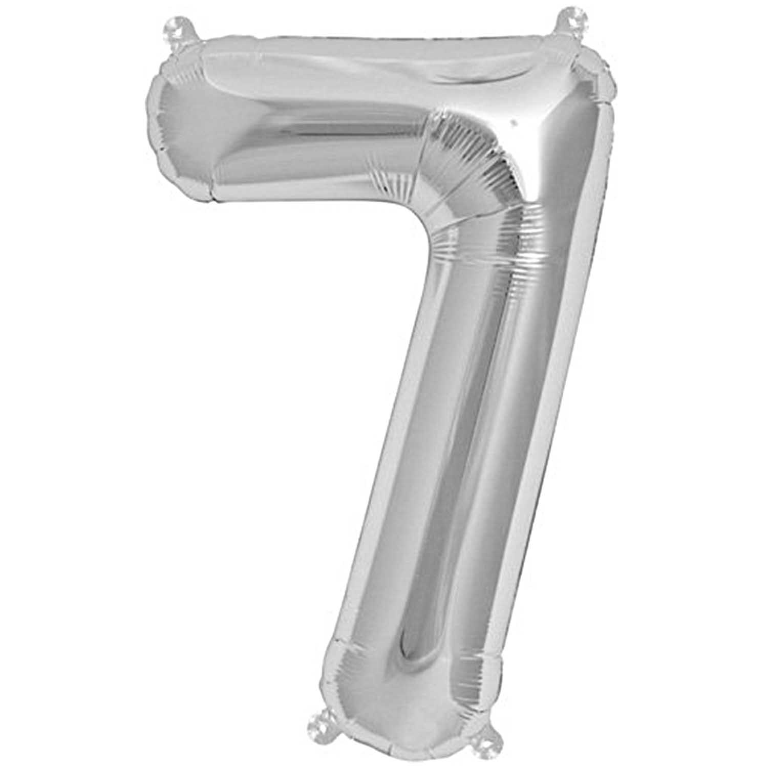 Folienballon 7 silber
