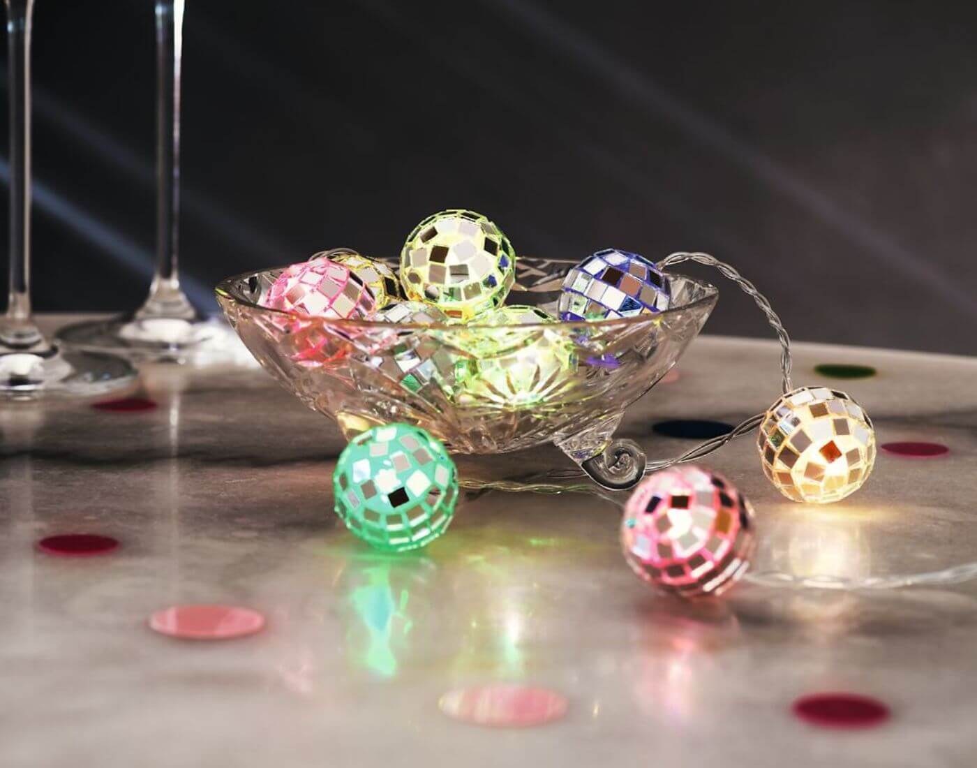 Lichterkette Discokugel