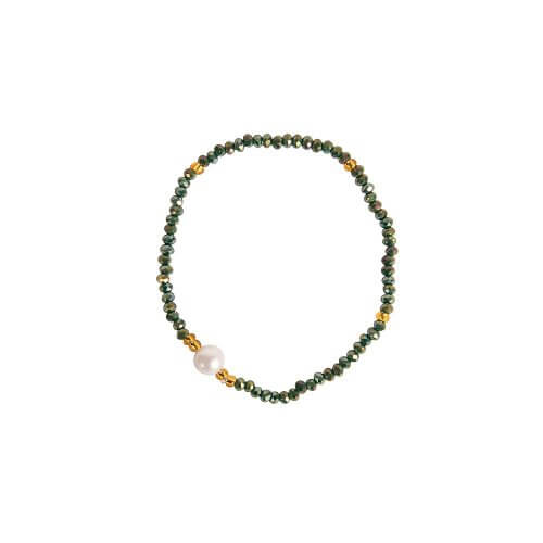 Armband Majoie Süßwasserperlen grün