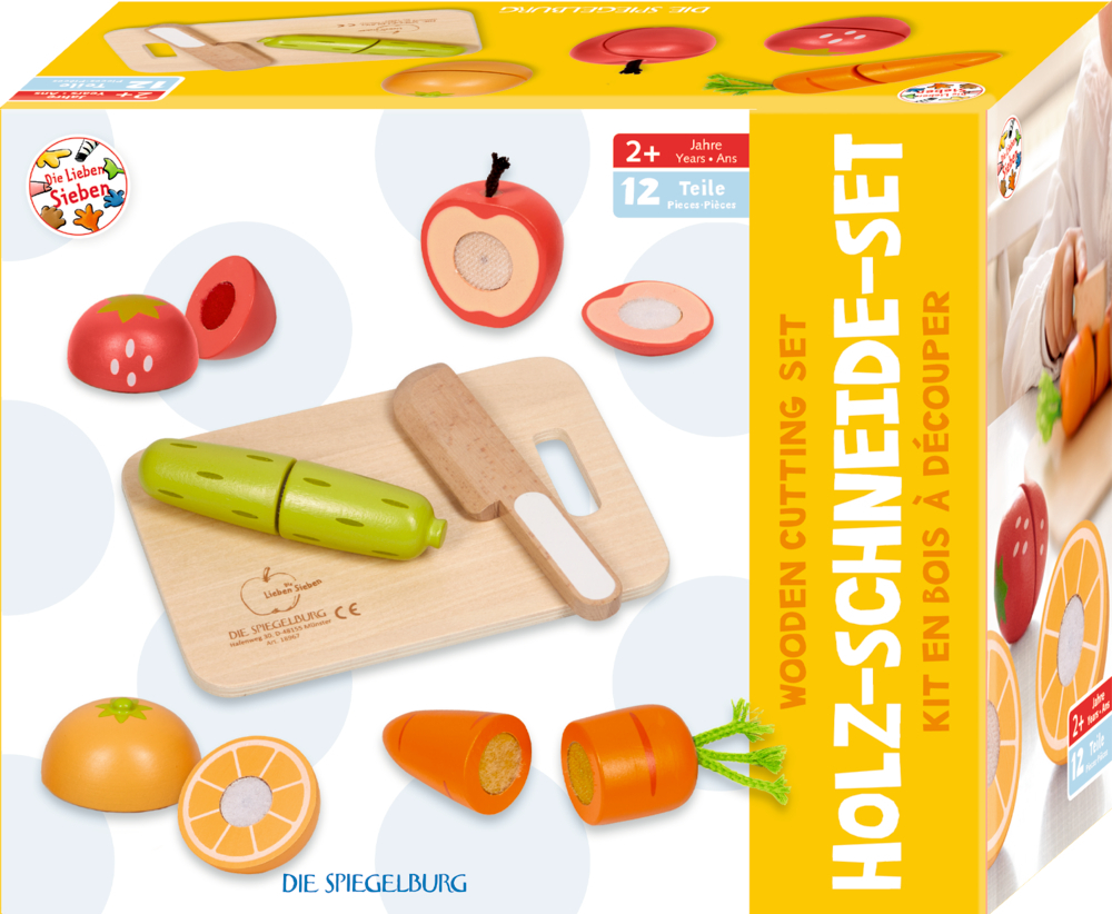 4029753189677 Holz-Schneide-Set Obst & Gemüse - Die Lieben Sieben