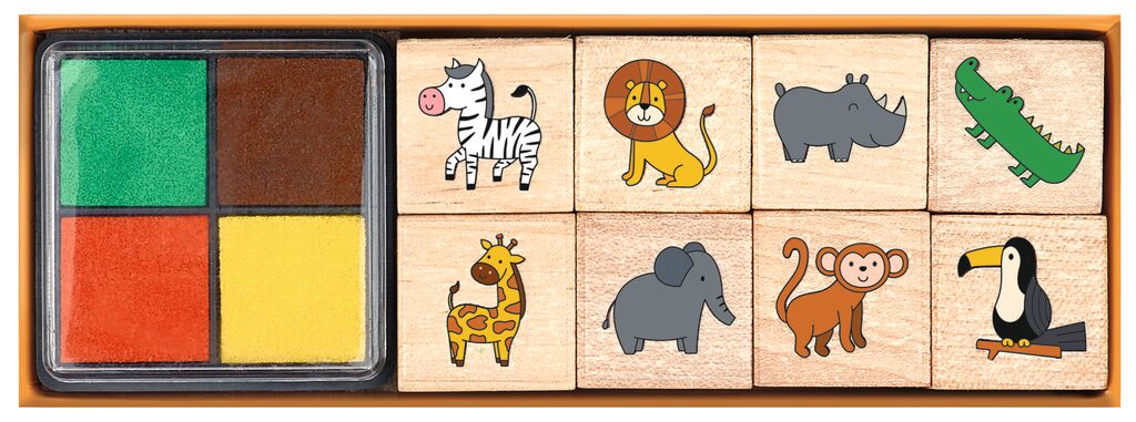 26226 Stempelset Wilde Tiere