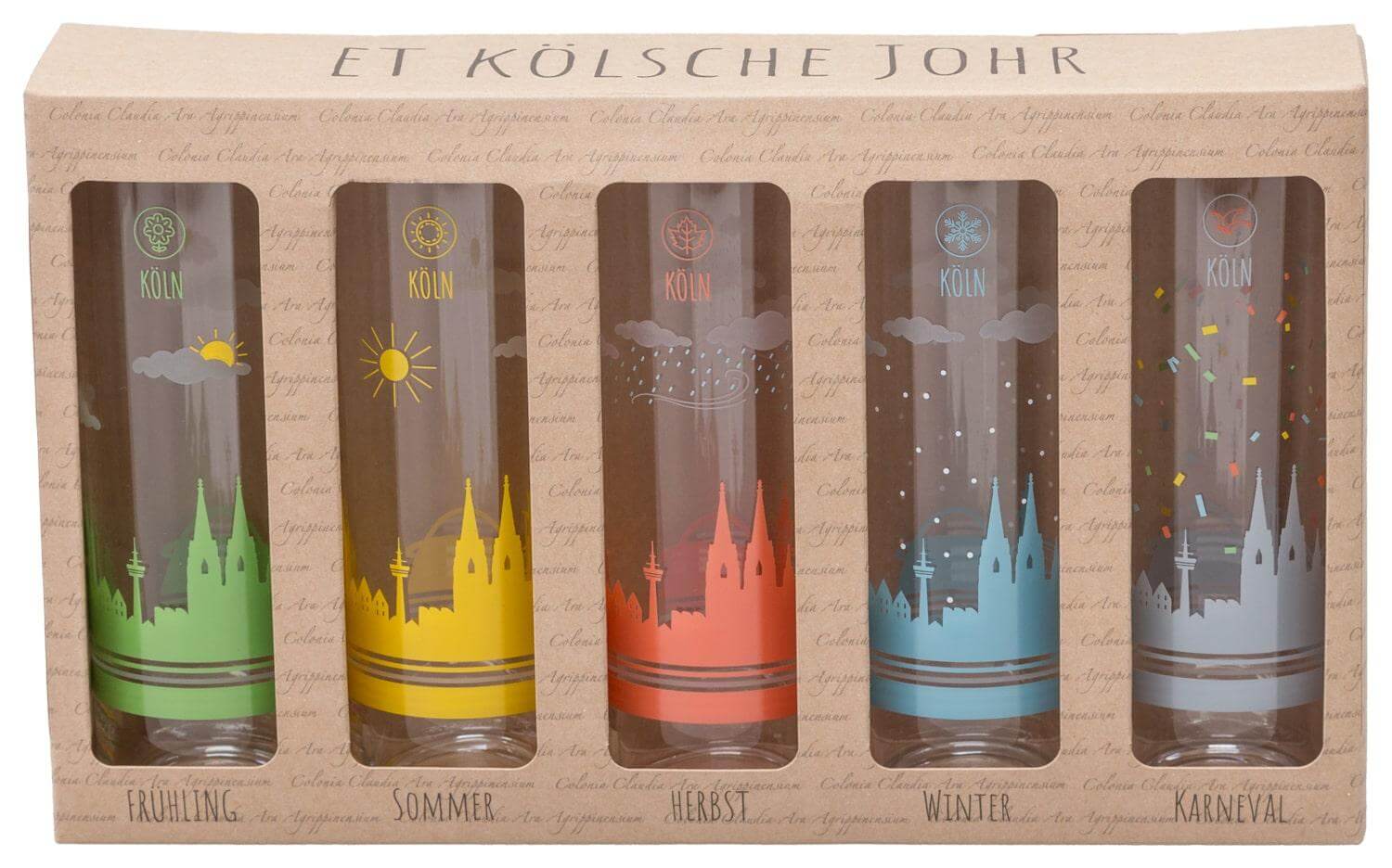 Kölschglas-Set "Et kölsche Johr"