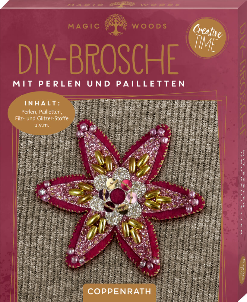 DIY-Brosche mit Perlen/Pailletten: Magic Woods (Creative Time) (einzeln)