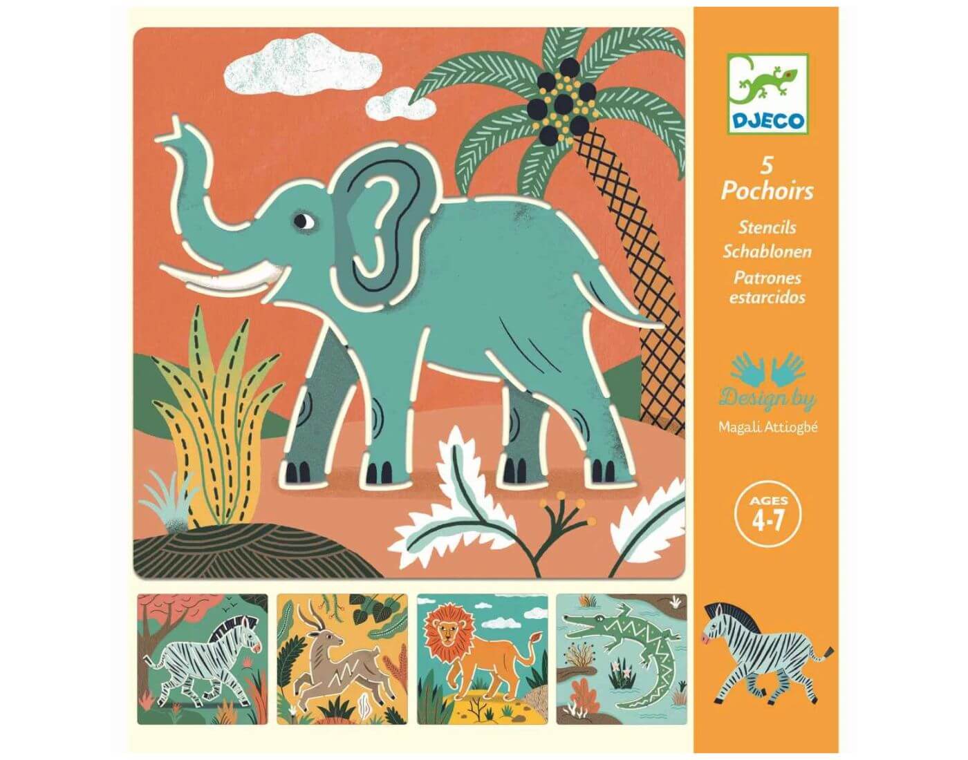 djeco-schablonen-wildtiere-2 Schablonen: Wilde Tiere