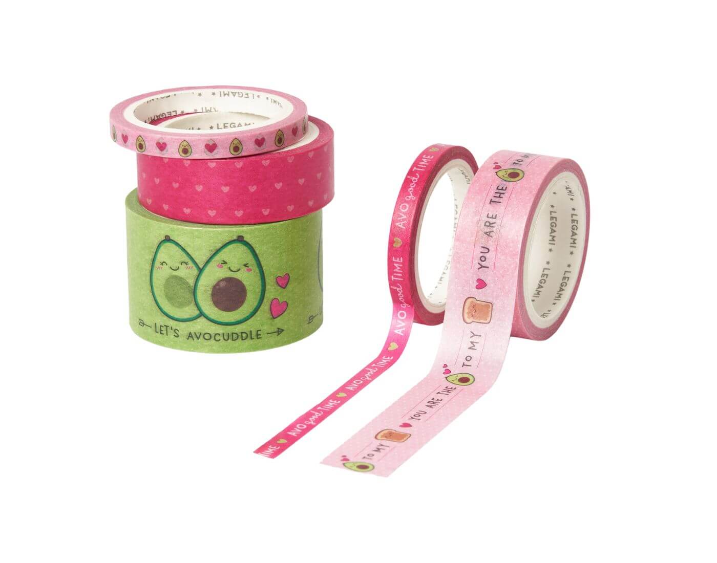 legami-tape-avocado-2 5 Papier-Klebebänder im Set - Tape by Tape - Avocado