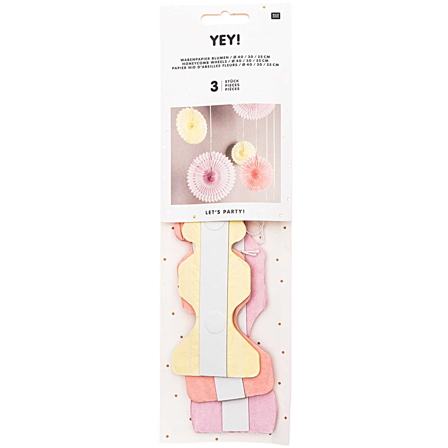 Wabenpapier Blumen Sommer - YEY! LET'S PARTY