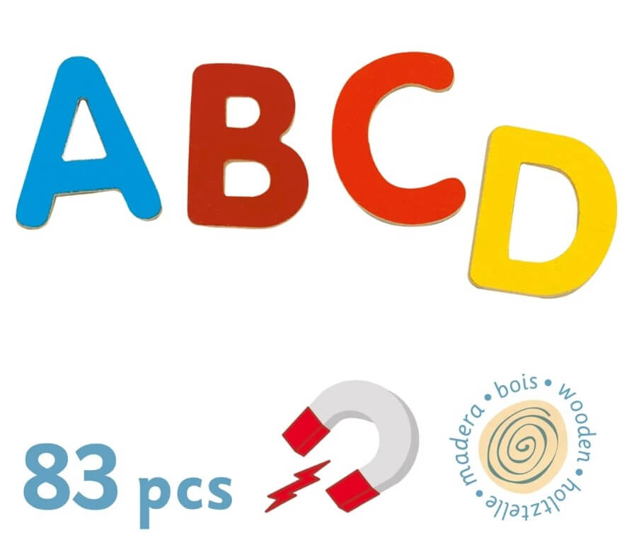 Djeco Holz Magnete: 83 small letters