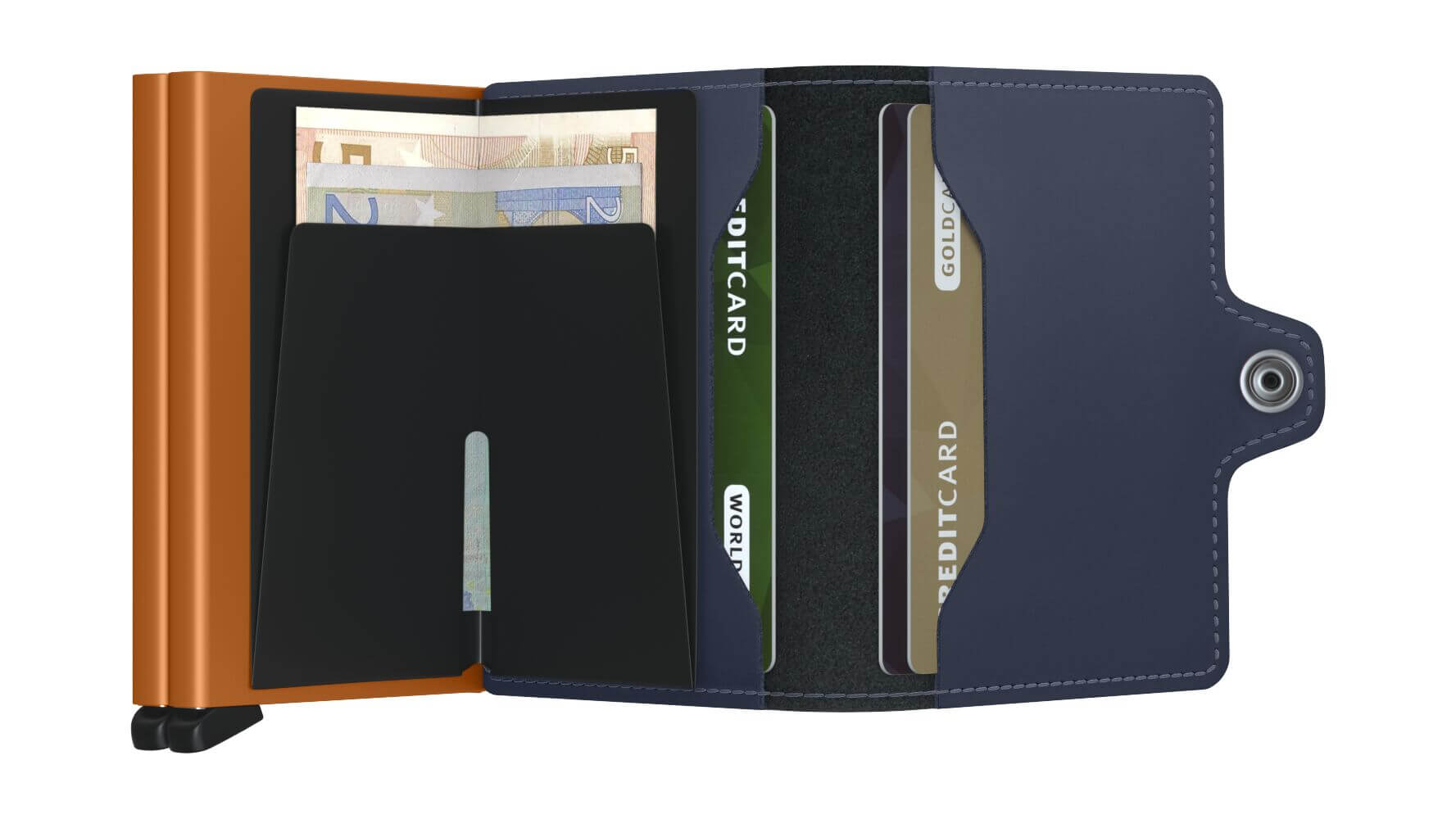 Secrid Twinwallet Matte Night Blue-Orange