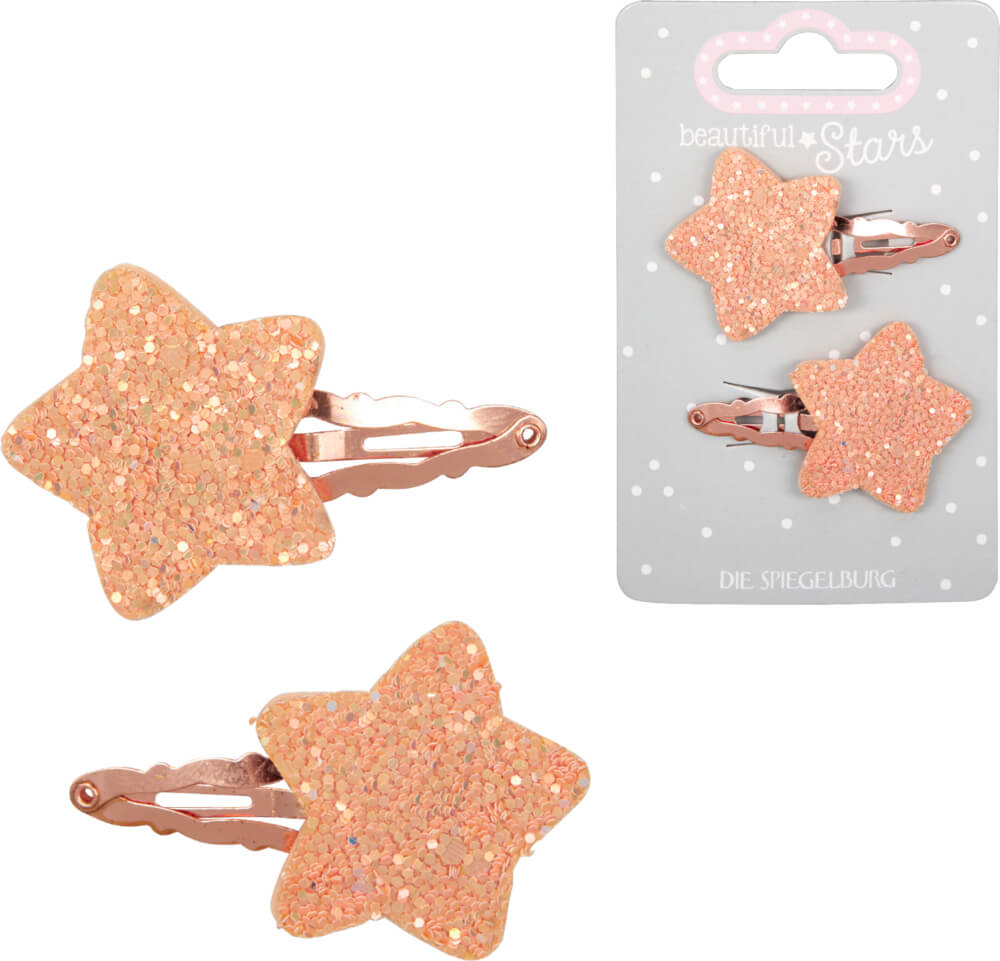 Haarclips Stern Kupfer - beautiful Stars (einzeln)