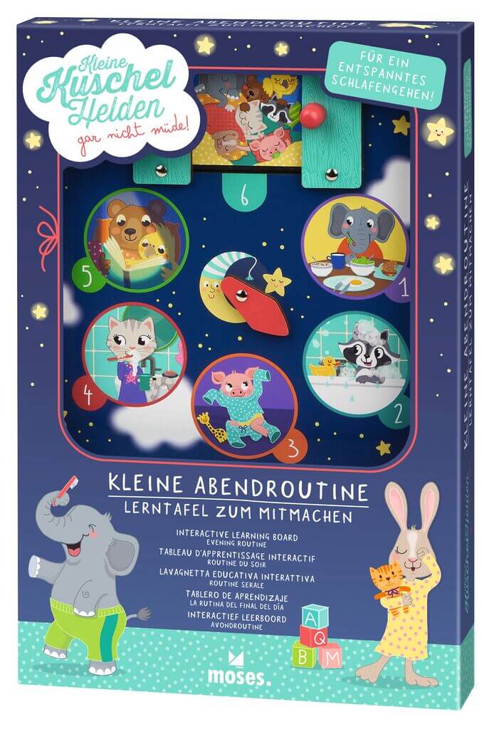 Kleine Kuschelhelden Lerntafel Kleine Abendroutine