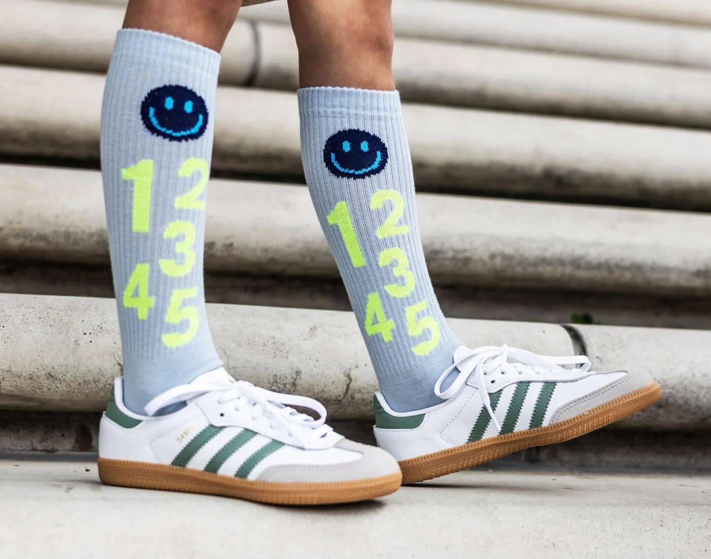 Socken - 1-2-3 | blau Größe 31-34