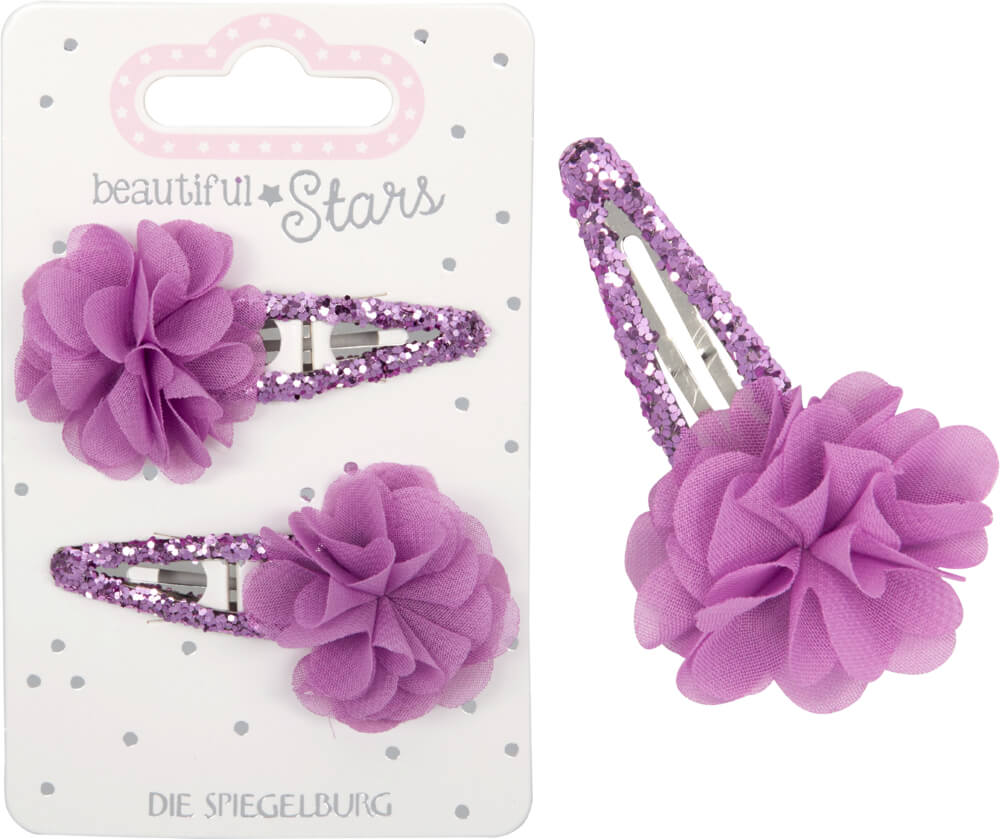 Haarclips Tüllblume - beautiful Stars (einzeln)
