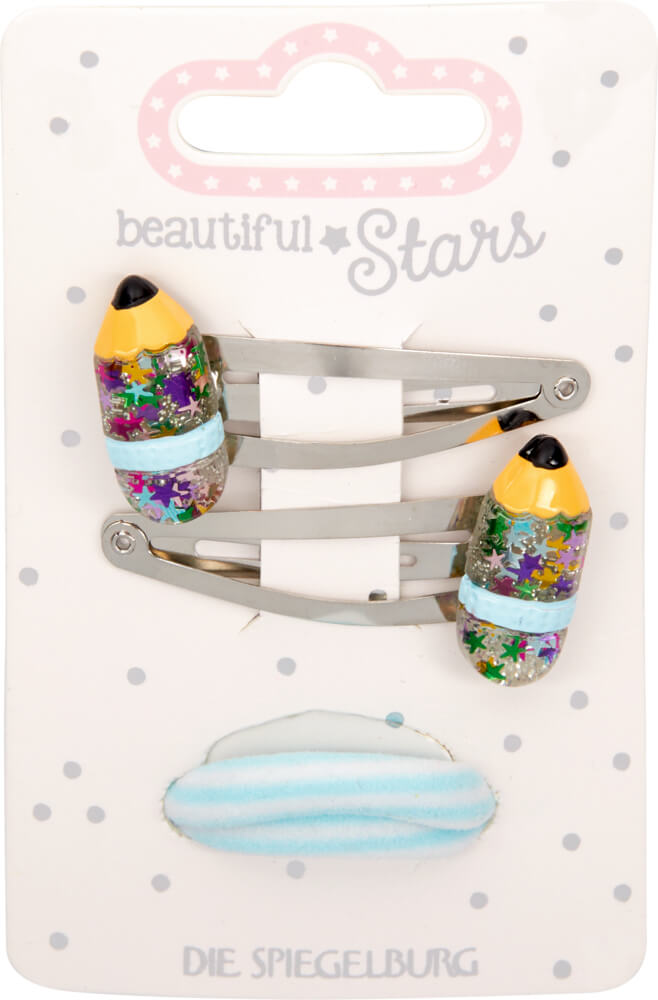 Haarclips & Haargummis Stift - beautiful Stars (einzeln)
