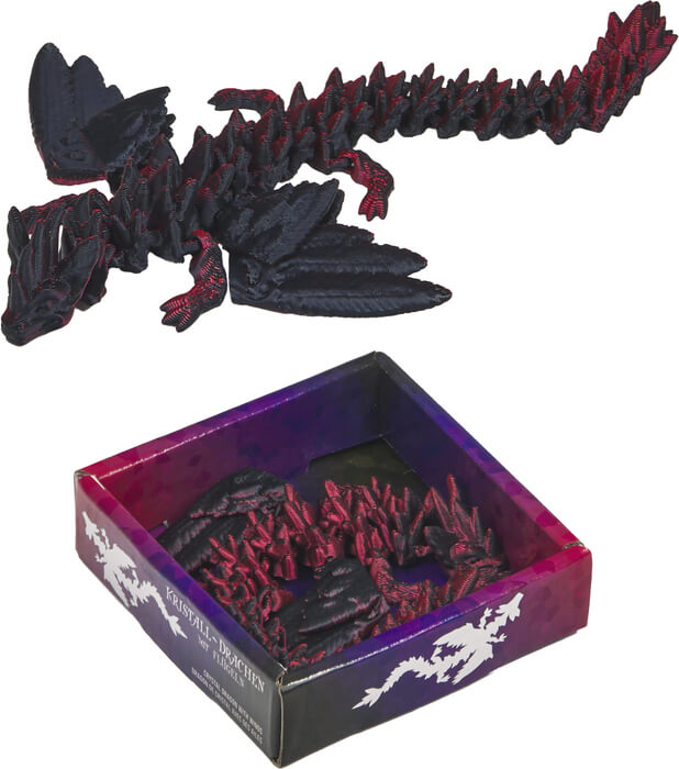 Kristall-Drache mit Flügeln - Kristalltier (einzeln)