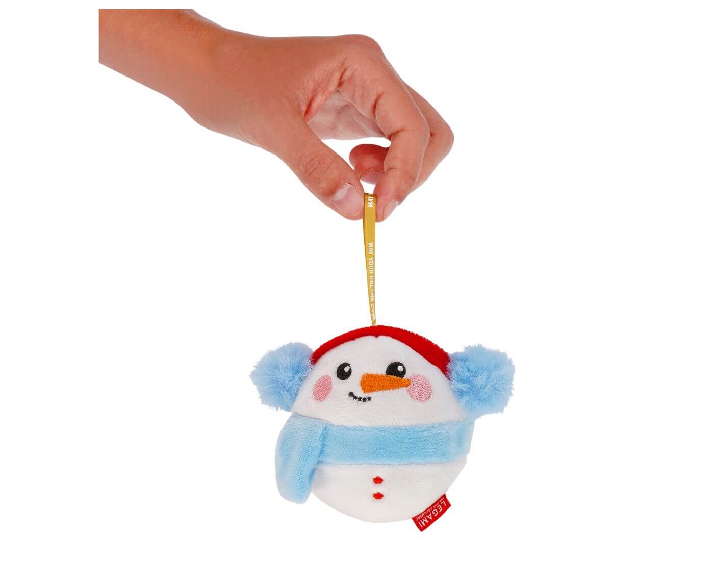 Weihnachtsdekoration aus Plüsch - Schneemann - Oh-Oh-Ohrnaments