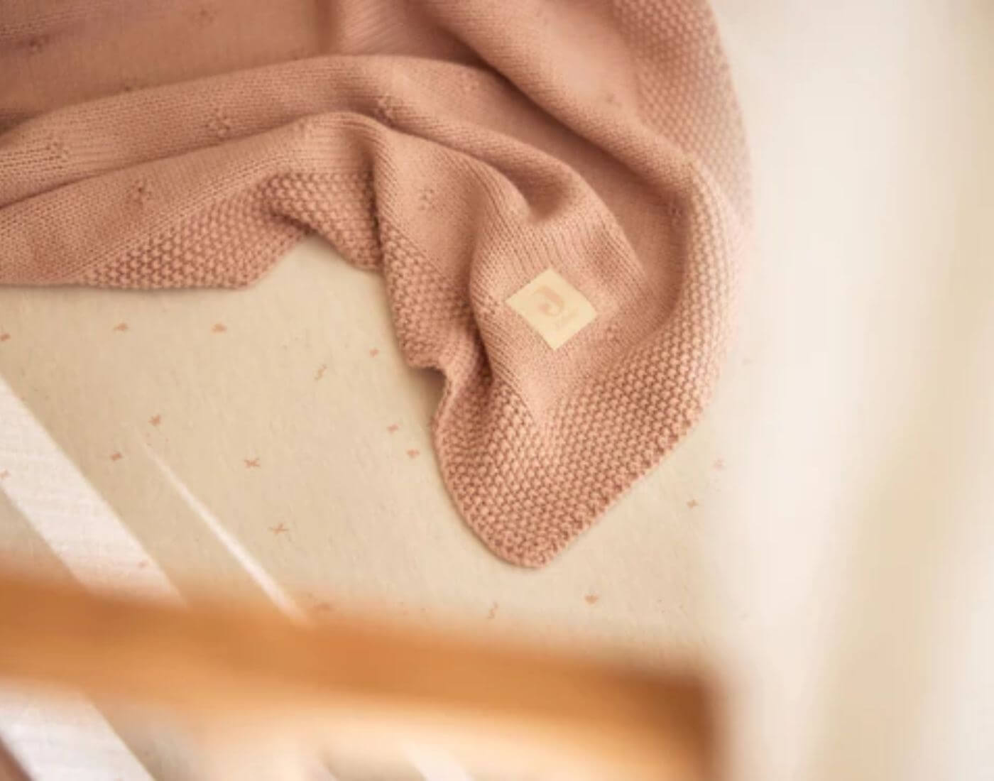 Decke Wiege 75x100cm Cosy Knit - Wild Rose