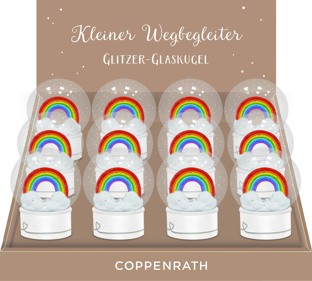 4050003725093 Glitzer-Glaskugel Regenbogen